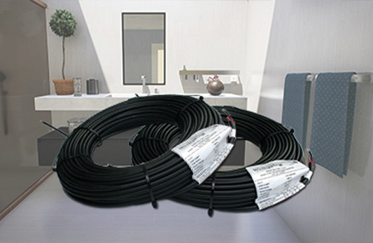 Floor heating cable for heating concrete slabs
