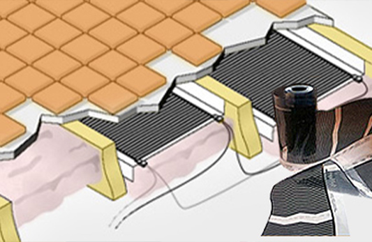RetroHeat floor heating systems for heating existing floors